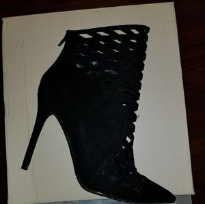 Black Ultra Suede Booties